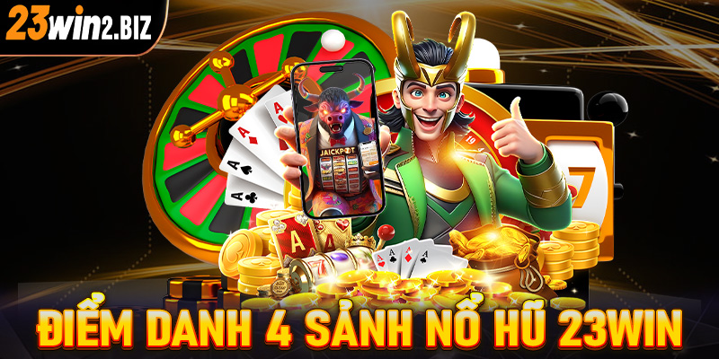 Điểm danh 4 sảnh game nổ hũ 23win đang làm mưa làm gió trên thị trường cá cược 